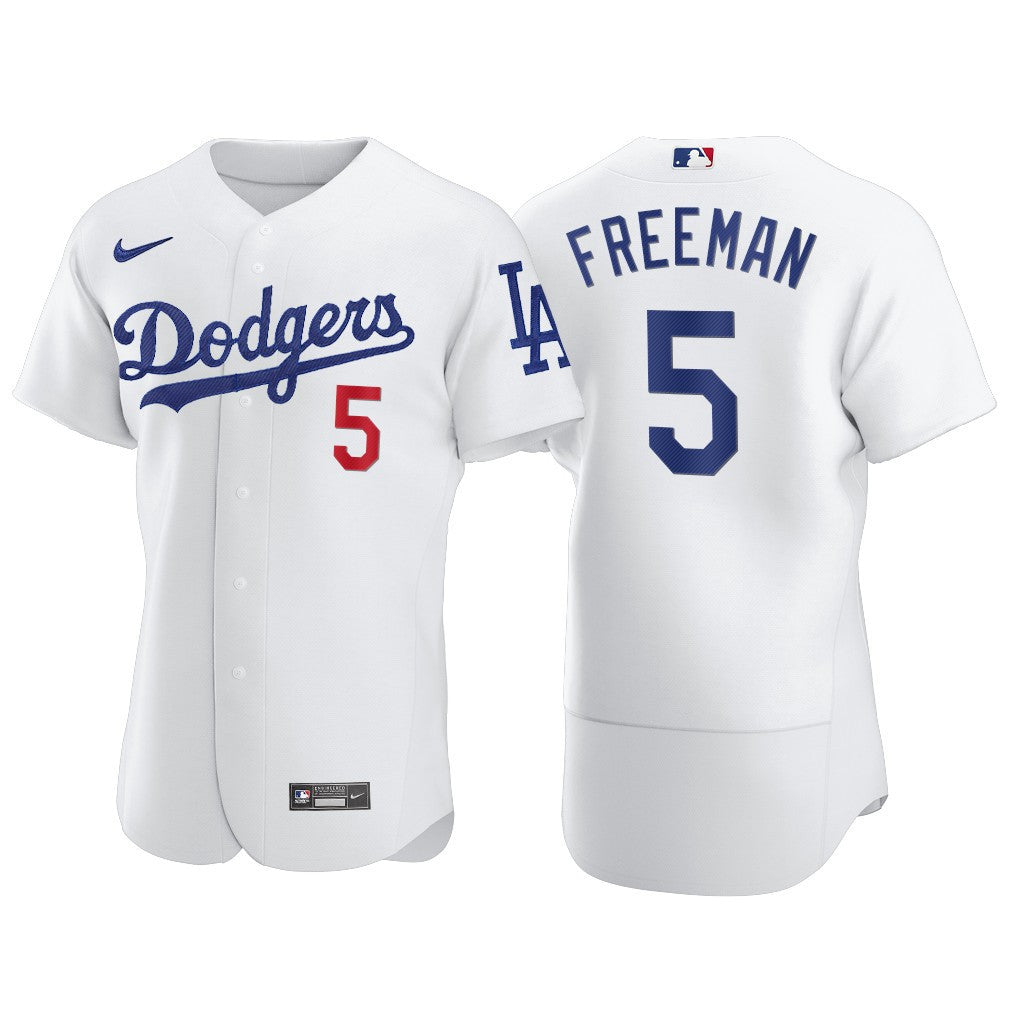 Los Angeles Dodgers Freddie Freeman 5 Mlb Player White Jersey Gift For Dodgers Fans