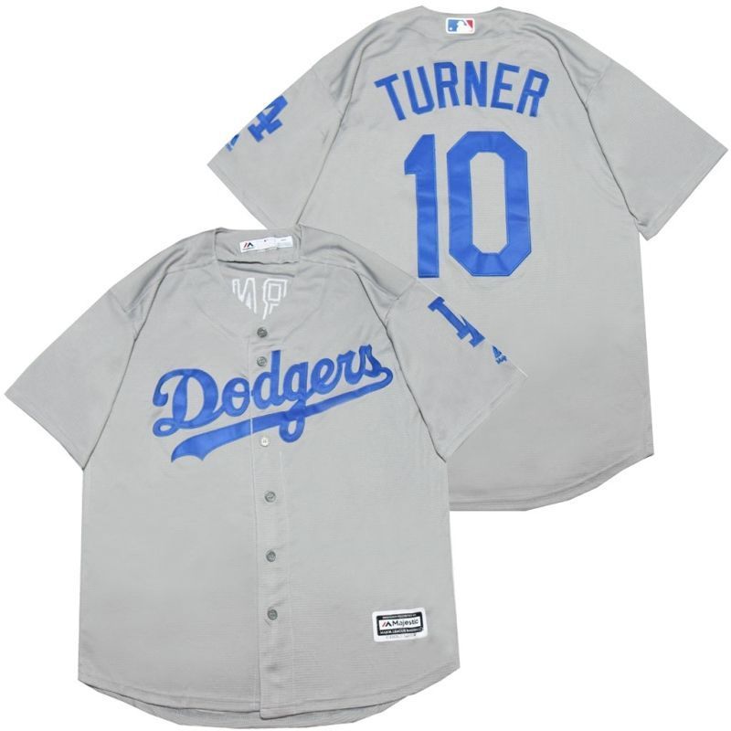 Los Angeles Dodgers Justin Turner 10 2020 Mlb Silver Jersey