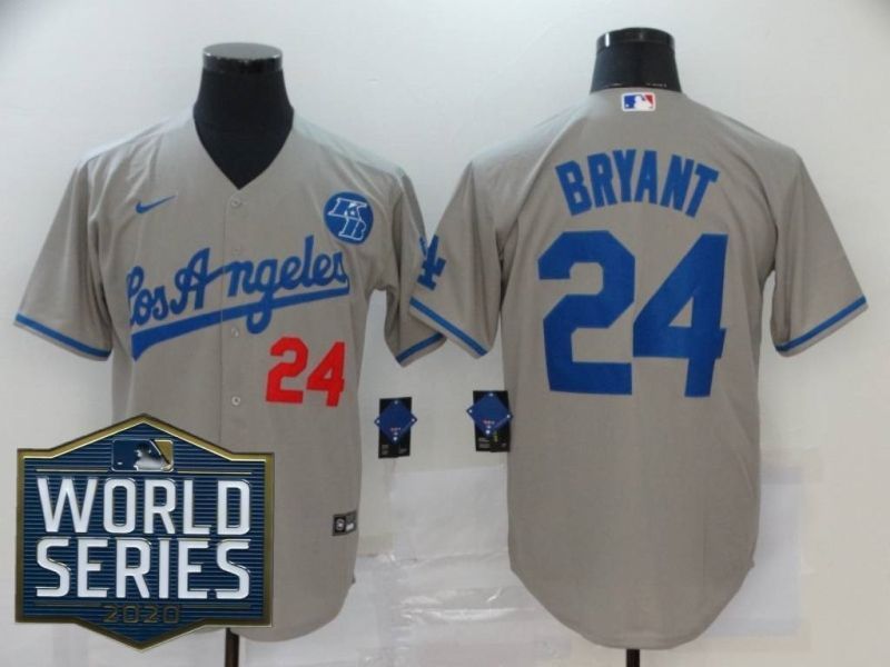 Los Angeles Dodgers Kobe Bryant 24 2020 Mlb Grey Jersey