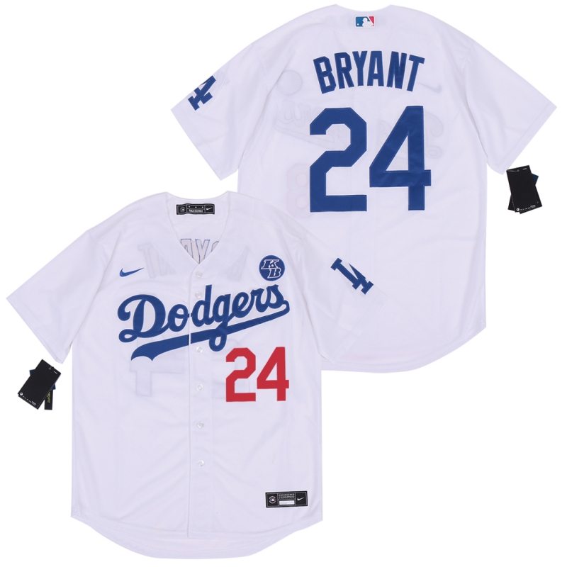 Los Angeles Dodgers Kobe Bryant 24 2020 Mlb White Jersey