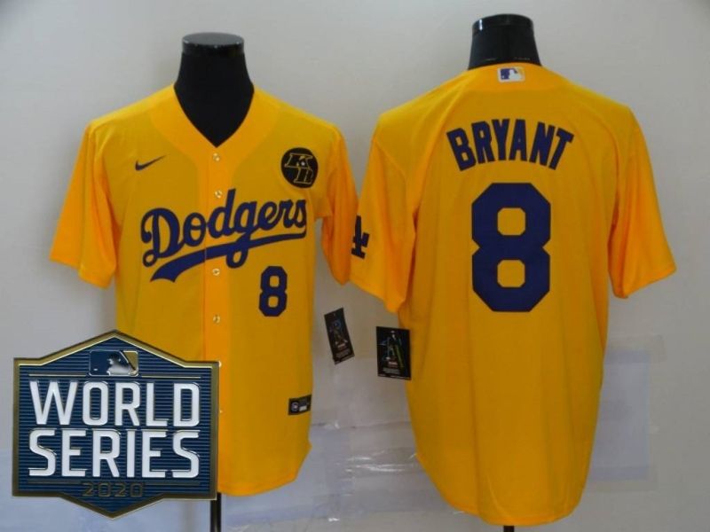 Los Angeles Dodgers Kobe Bryant 8 2020 Mlb New Arrival Yellow Jersey