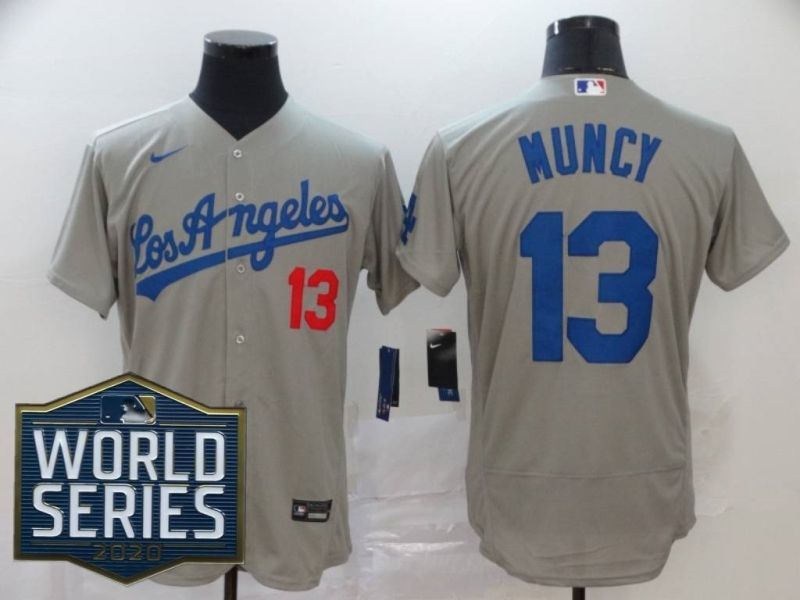 Los Angeles Dodgers Max Muncy 13 2020 Mlb Grey Jersey