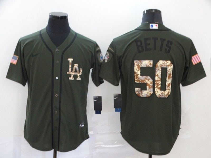 Los Angeles Dodgers Mookie Betts 50 2020 Mlb Dark Grey Jersey