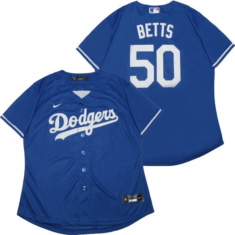 Los Angeles Dodgers Mookie Betts 50 2020 Mlb Navy Blue Jersey