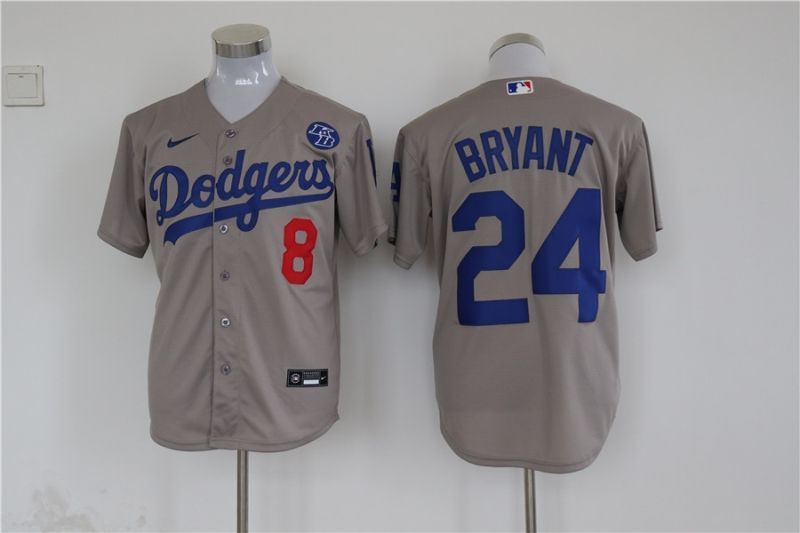 Los Angeles Dodgers Tribute Kobe Bryant 24 2020 Mlb Grey Jersey
