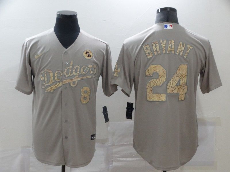 Los Angeles Dodgers Tribute Kobe Bryant 8 2020 Mlb Grey Jersey
