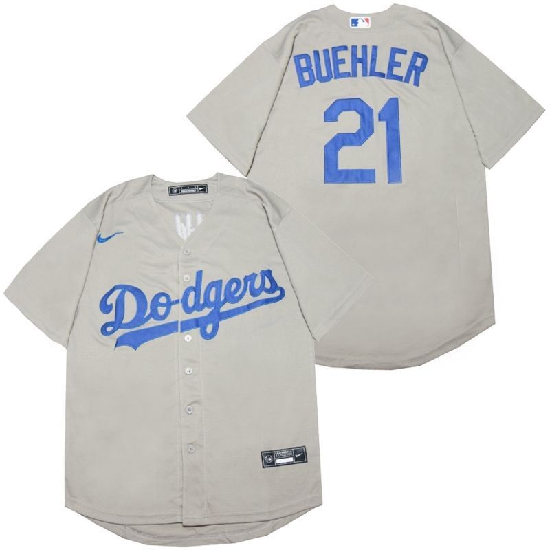 Los Angeles Dodgers Walker Buehler 21 2020 Mlb Light Grey Jersey