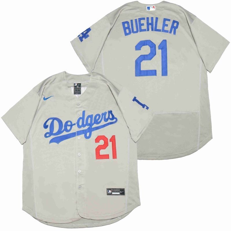 Los Angeles Dodgers Walker Buehler 21 2020 Mlb Silver Jersey