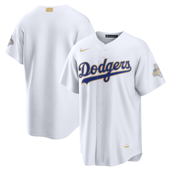Los Angeles Dodgers White 2026 Gold Collection Stadium Jersey