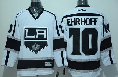 Los Angeles Kings 10 Christian Ehrhoff Reebok White Hockey Jersey