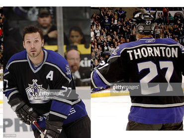 Los Angeles Kings 27 Scott Thornton Black Third Jersey