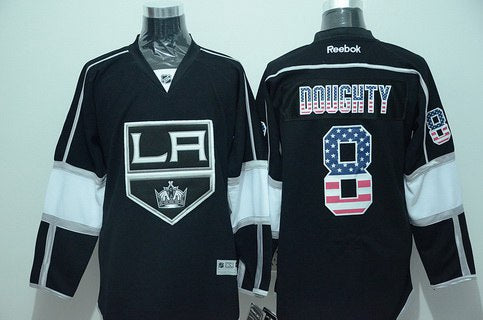 Los Angeles Kings 8 Drew Doughty Black Usa Flag Hockey Jersey