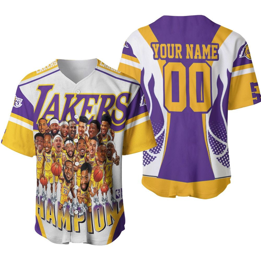Los Angeles Laker Nba Finals Champions Personalized Baseball Jersey