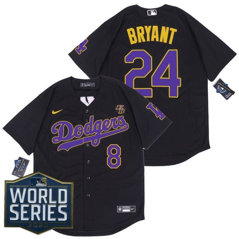 Los Angeles Lakers Kobe Bryant 24 2020 Mlb Black Jersey