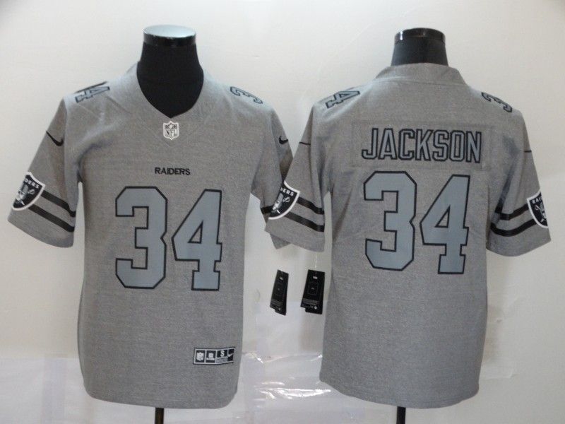 Los Angeles Raiders Bo Jackson 34 Nfl 2020 Grey Jersey