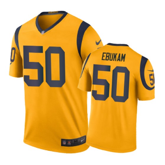 Los Angeles Rams 50 Samson Ebukam Nike Color Rush Gold Jersey