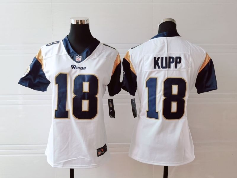 Los Angeles Rams Cooper Kupp 18 Nfl 2020 White Womens Jersey