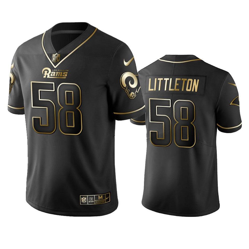 Los Angeles Rams Cory Littleton Black Golden Edition 2019 Vapor Untouchable Limited Jersey Mens