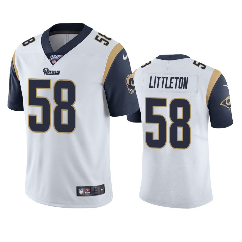 Los Angeles Rams Cory Littleton White 100th Season Vapor Limited Jersey