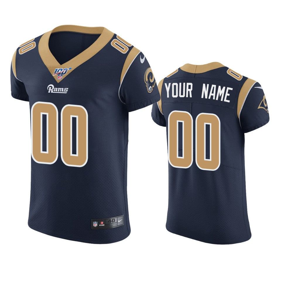 Los Angeles Rams Custom Navy 100th Season Vapor Elite Jersey
