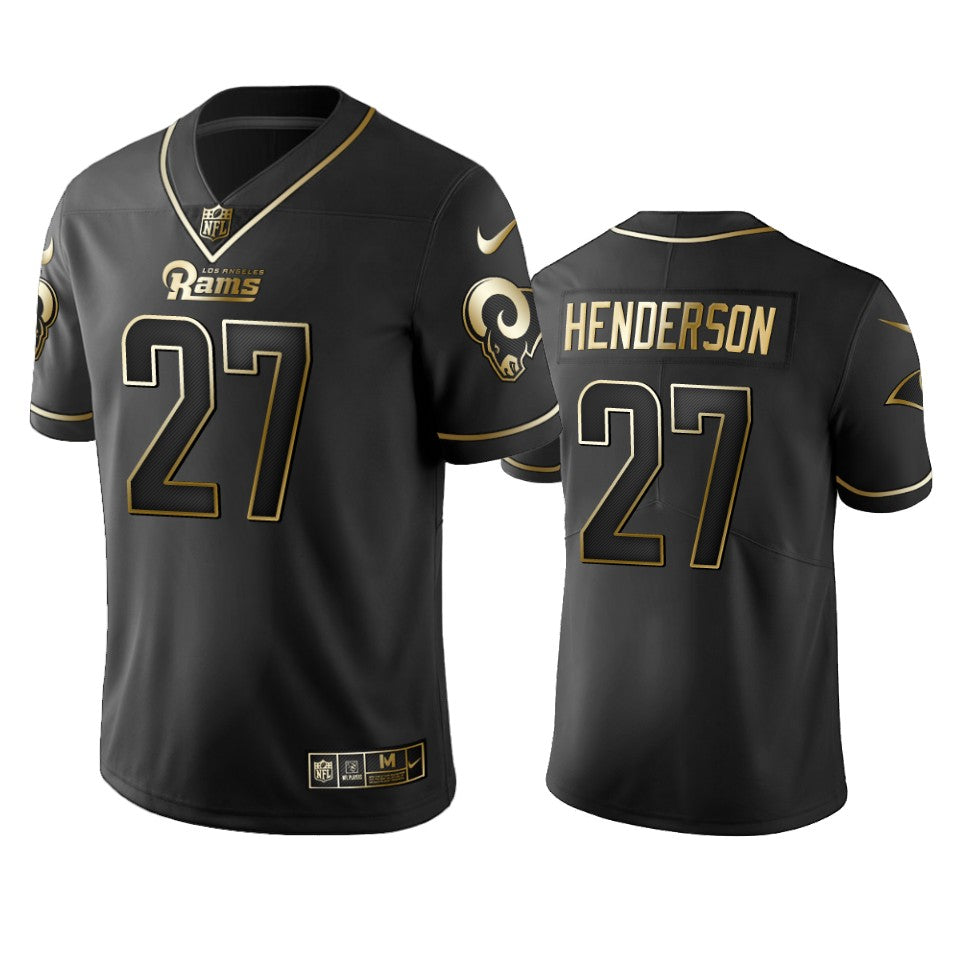 Los Angeles Rams Darrell Henderson Black 2019 Vapor Limited Golden Edition Jersey