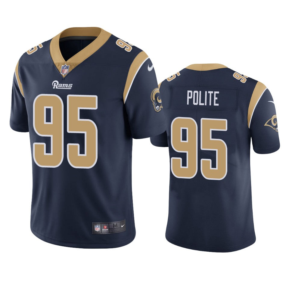 Los Angeles Rams Jachai Polite Navy Vapor Untouchable Limited Jersey