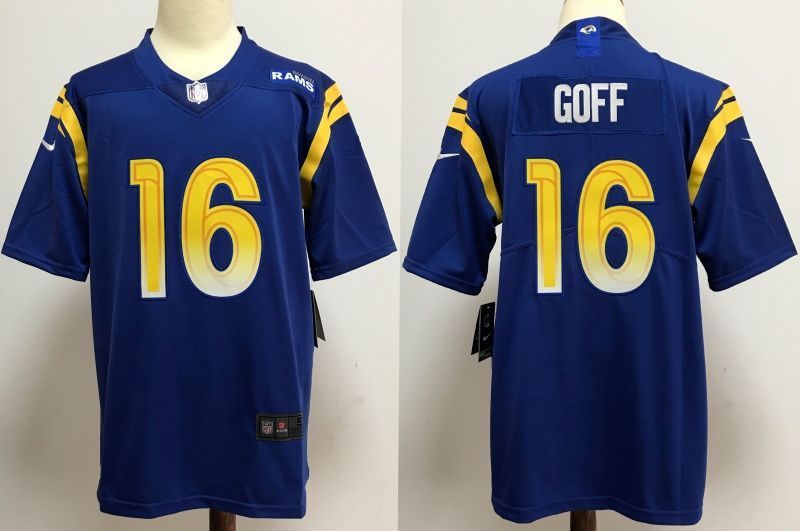 Los Angeles Rams Jared Goff 16 2020 Nfl Blue Jersey Jersey
