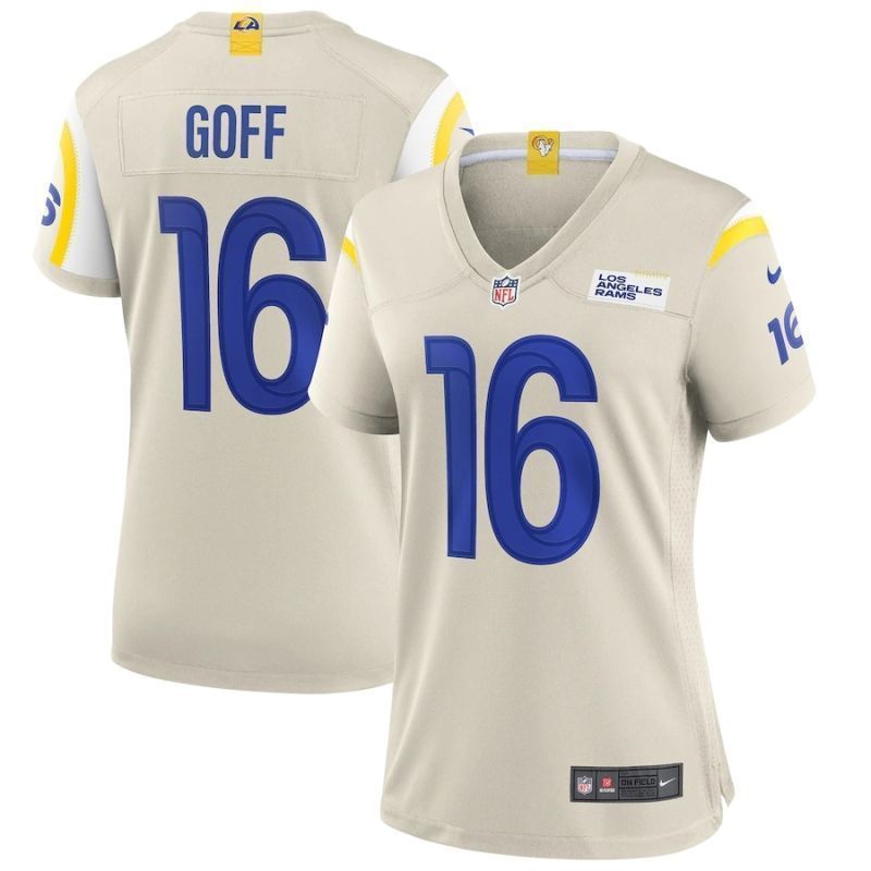 Los Angeles Rams Jared Goff 16 Nfl 2020 Gold Womens Jersey