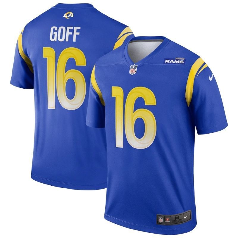 Los Angeles Rams Jared Goff 16 Nfl 2020 Indigo Jersey