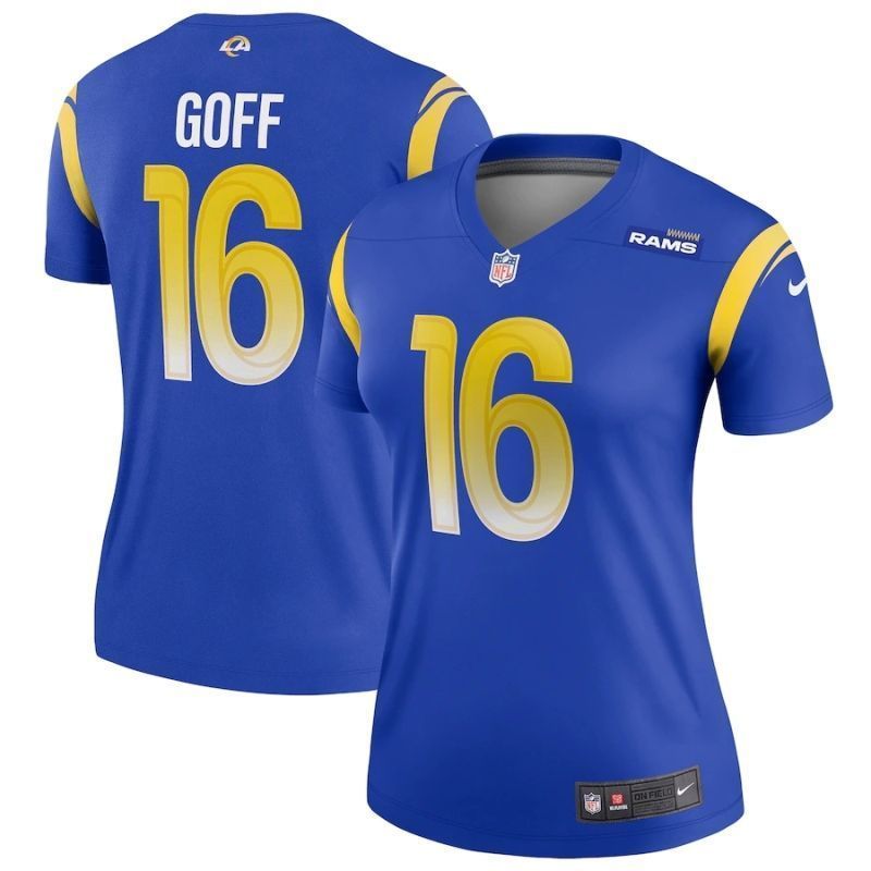 Los Angeles Rams Jared Goff 16 Nfl 2020 Navy Blue Womens Jersey