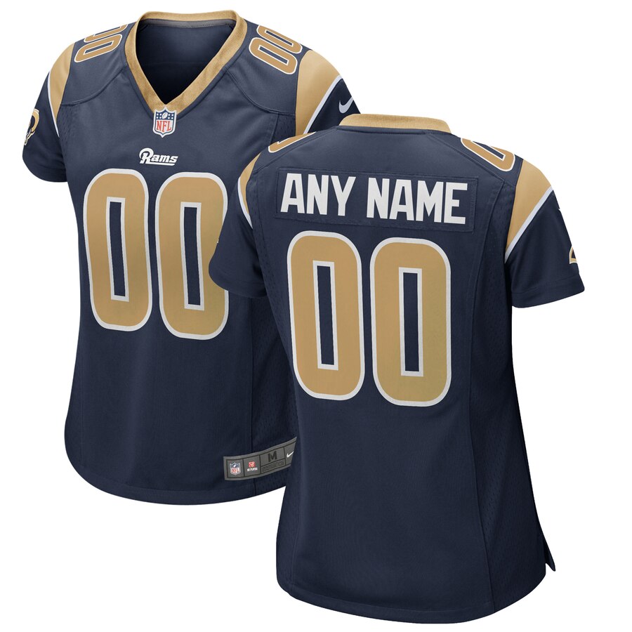 Los Angeles Rams Nike Womens 2018 Custom Game Jersey Navy
