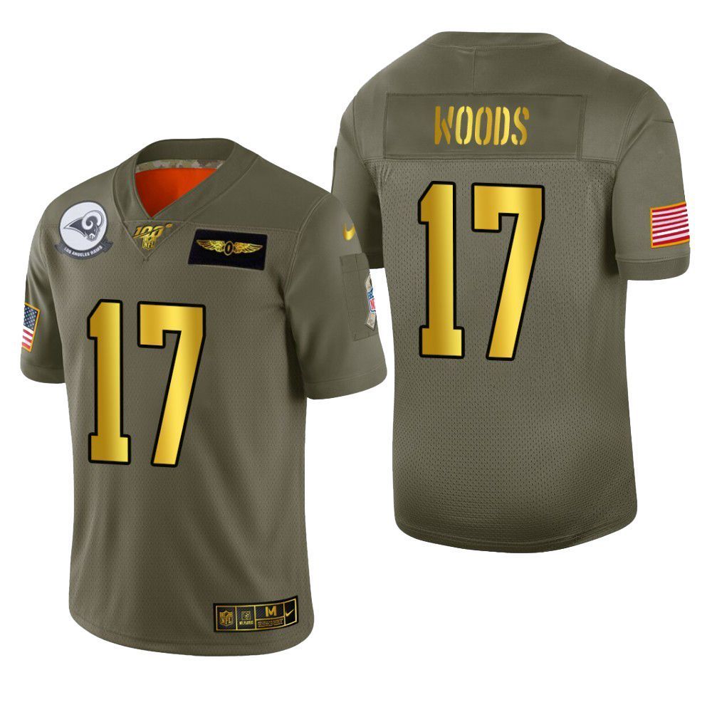 Los Angeles Rams Robert Woods 2019 Salute To Service Nfl 100 Mens Jersey Metallic