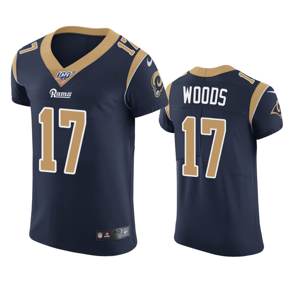 Los Angeles Rams Robert Woods Navy 100th Season Vapor Elite Jersey