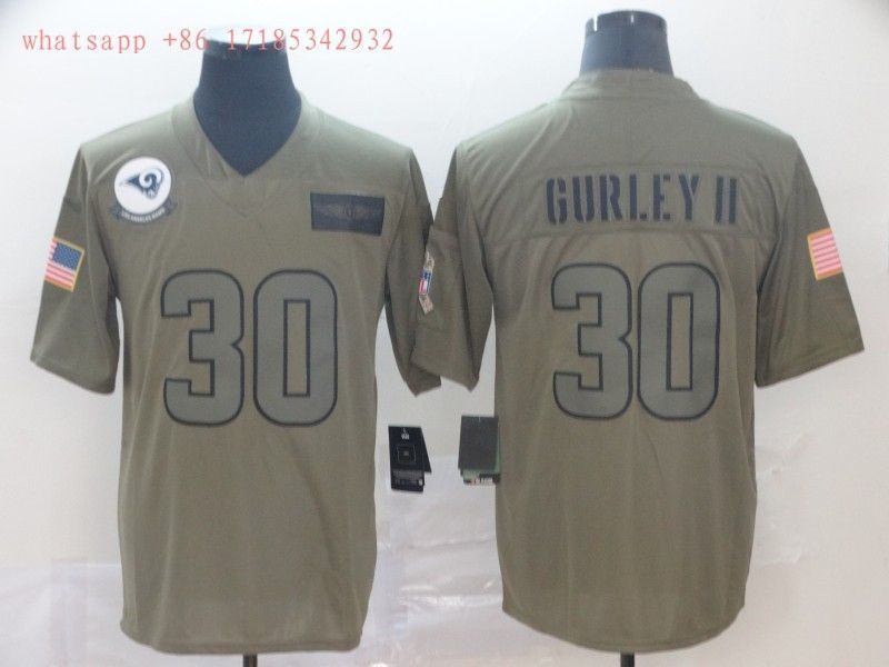 Los Angeles Rams Todd Gurley Ii 30 2020 Nfl Grey Jersey Jersey
