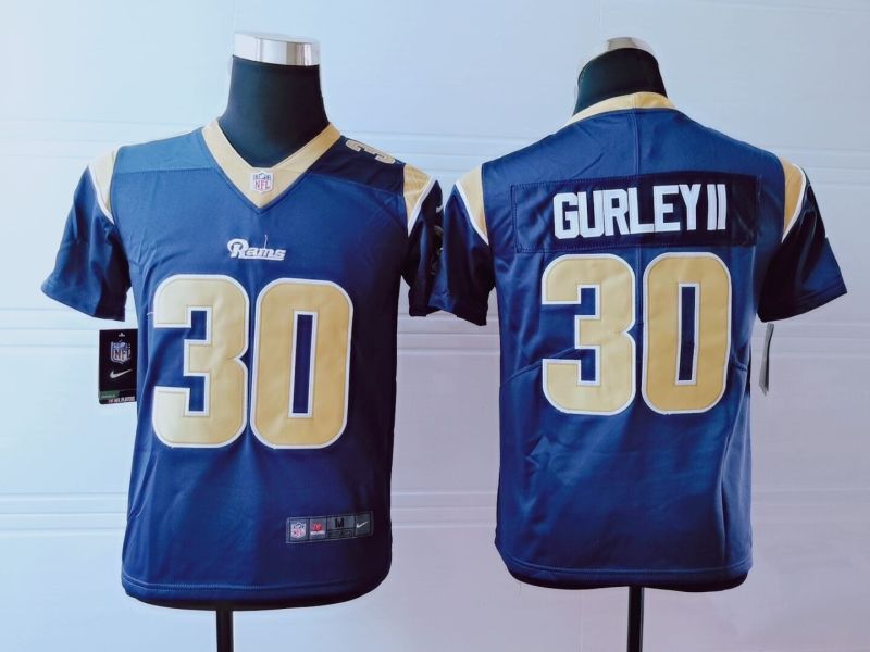 Los Angeles Rams Todd Gurley Ii 30 Nfl 2020 Dark Blue Jersey