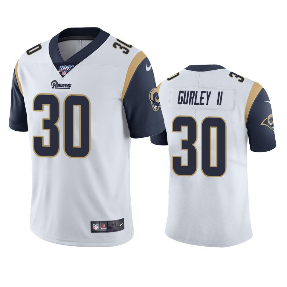 Los Angeles Rams Todd Gurley White 100th Season Vapor Limited Jersey