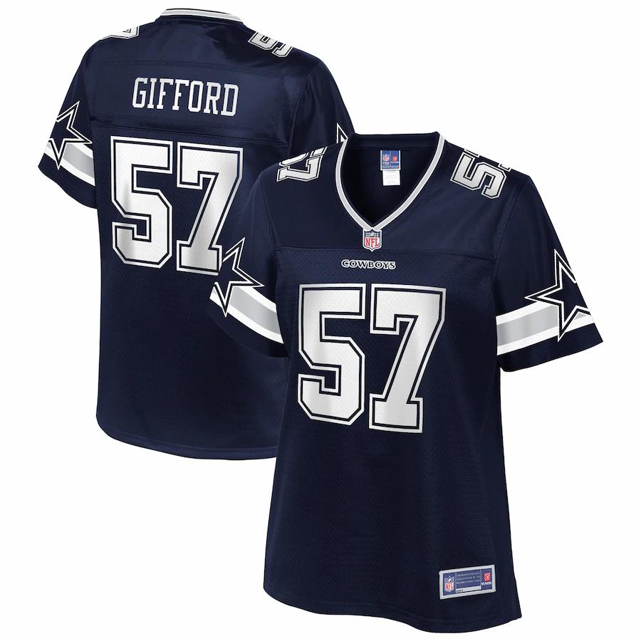 Luke Gifford Dallas Cowboys Nfl Pro Line Womens Team Player Jersey Navy