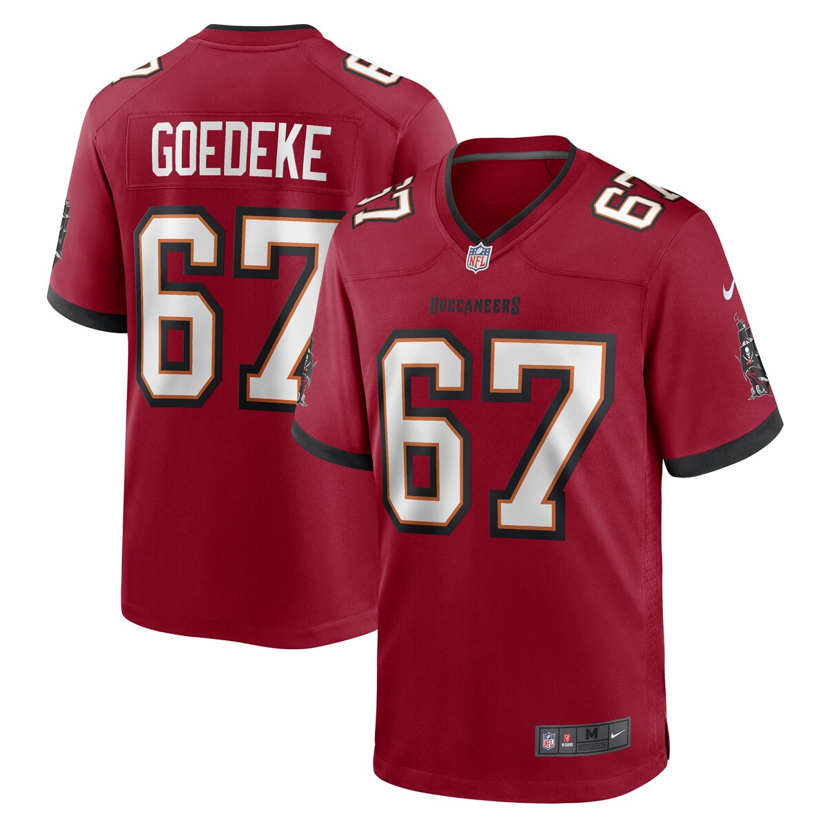 Luke Goedeke Tampa Bay Buccaneers Nike Game Player Jersey Red