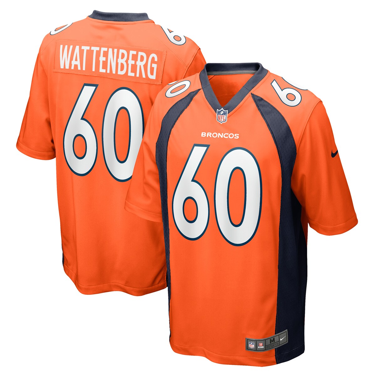 Luke Wattenberg Denver Broncos Nike Game Player Jersey Orange