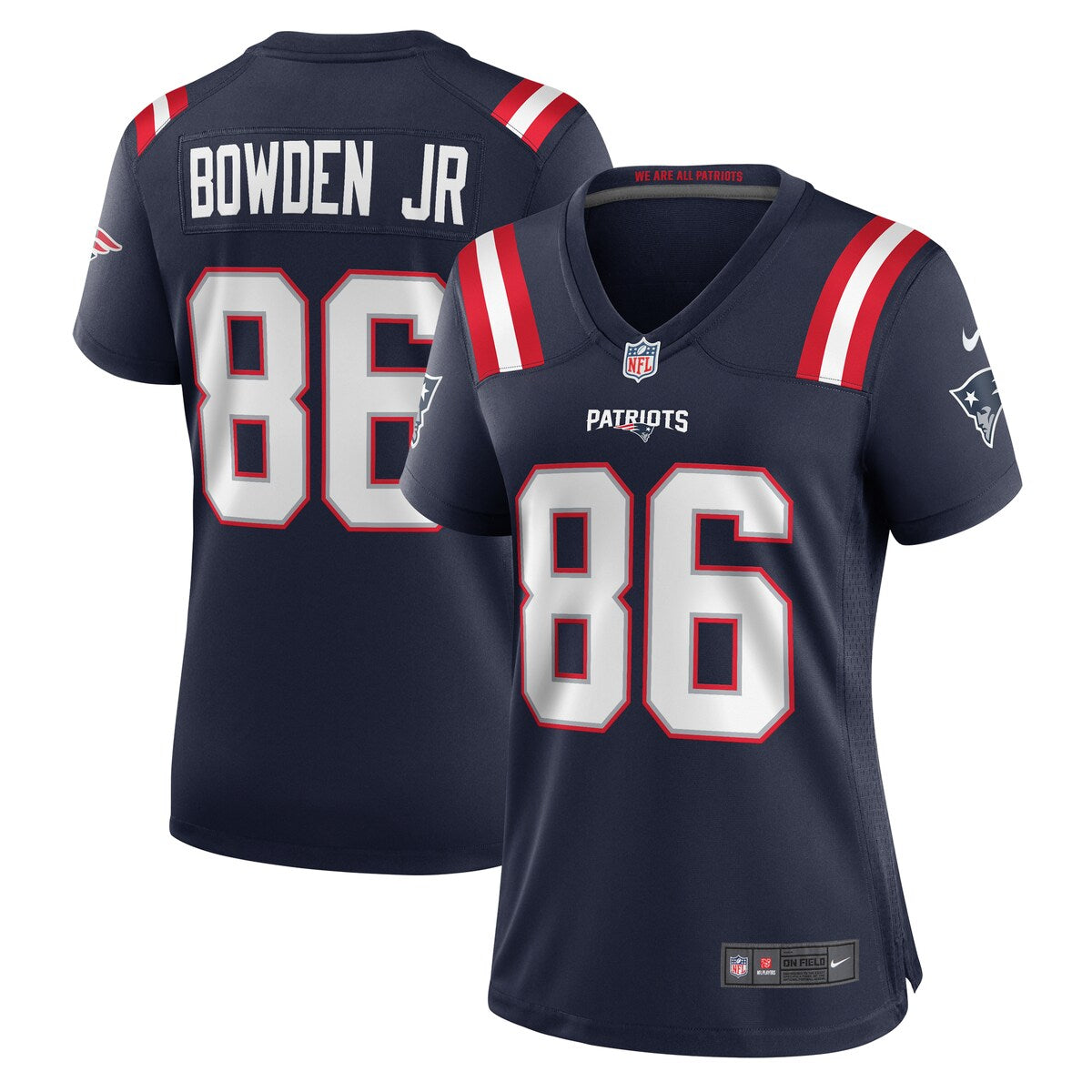 Lynn Bowden Jr New England Patriots Nike Womens Home Game Player Jersey Navy