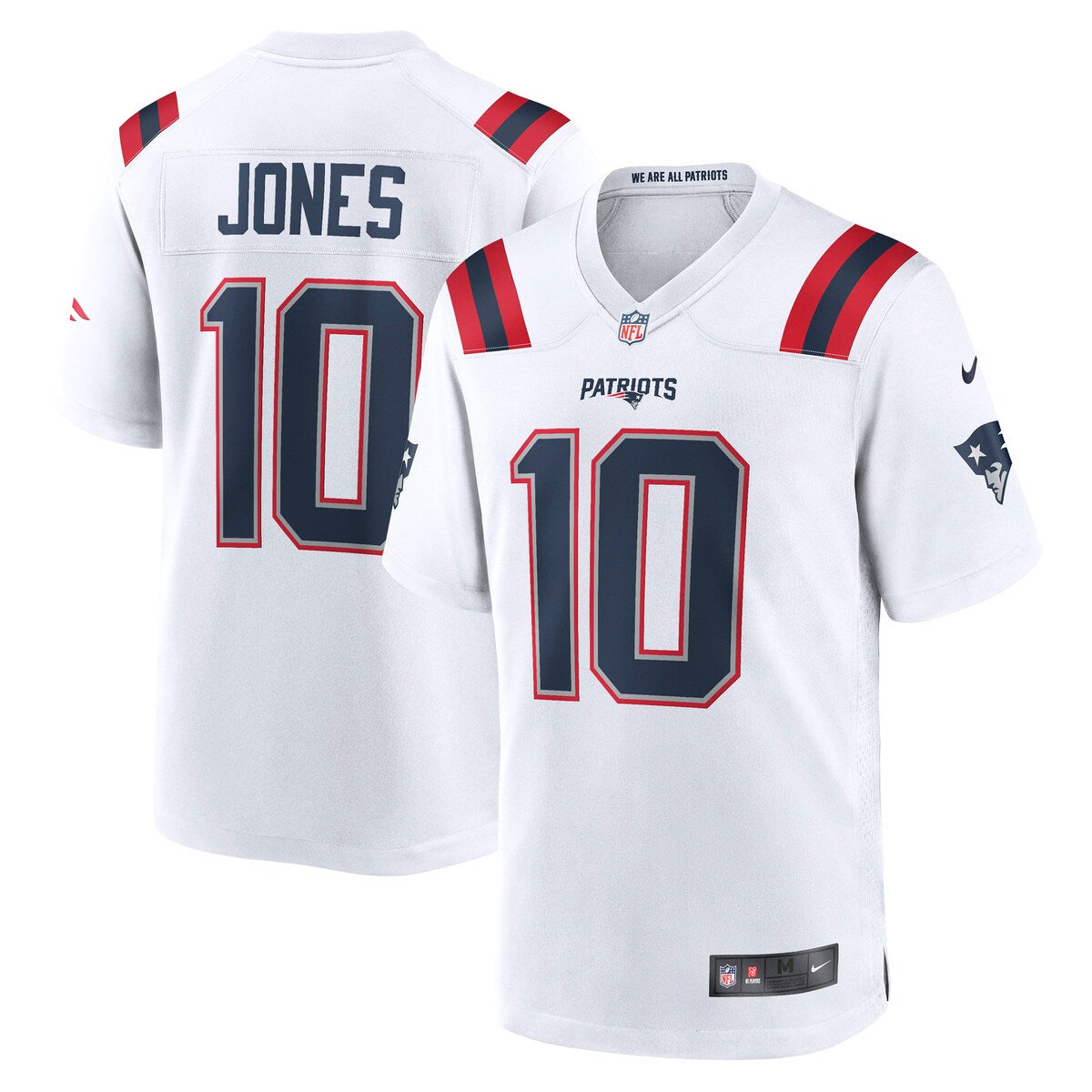 Mac Jones New England Patriots Nike Player Game Jersey White