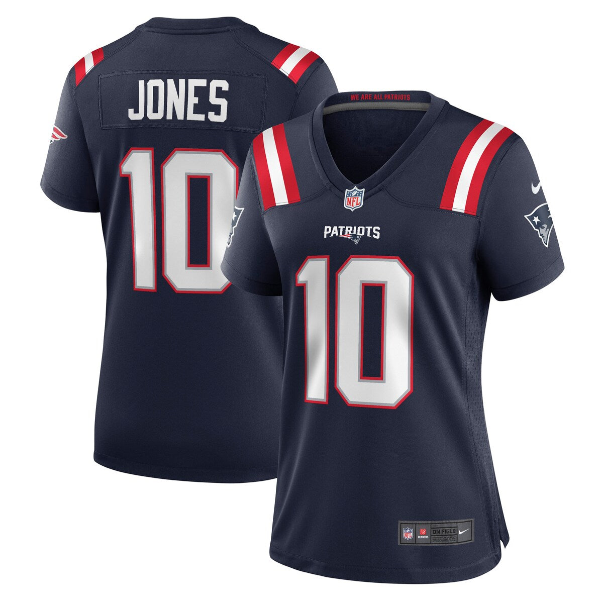 Mac Jones New England Patriots Nike Womens Player Game Jersey Navy