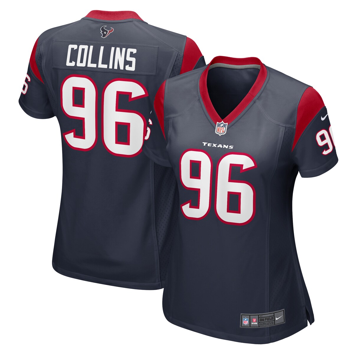 Maliek Collins Houston Texans Nike Womens Game Player Jersey Navy