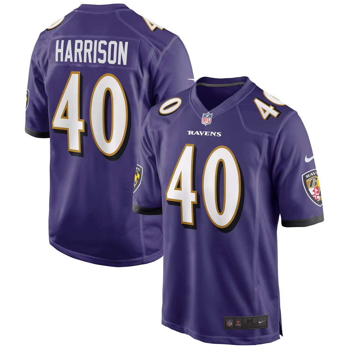Malik Harrison Baltimore Ravens Nike Game Jersey Purple