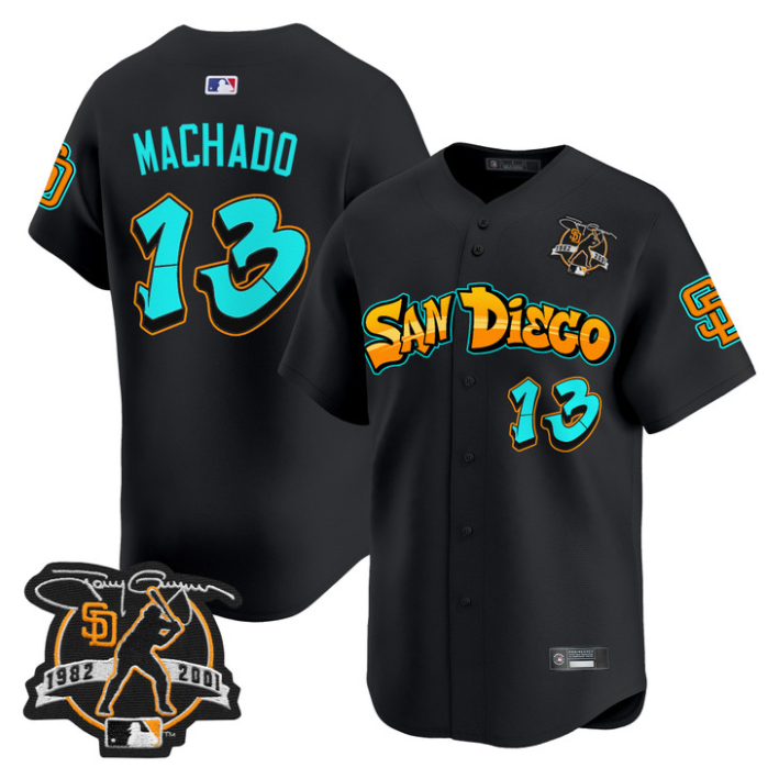 Manny Machado Jersey #13 San Diego Padres Graffiti Barrio Edition Stitched