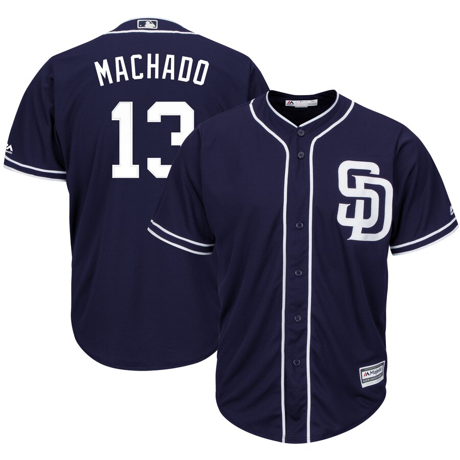 Manny Machado San Diego Padres Majestic Official Cool Base Player Jersey Navy