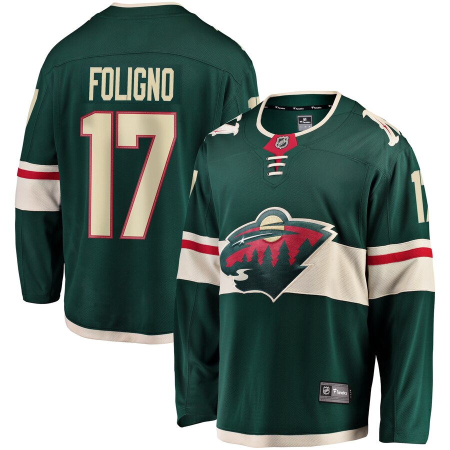 Marcus Foligno Minnesota Wild Fanatics Branded Youth Breakaway Player Jersey Green