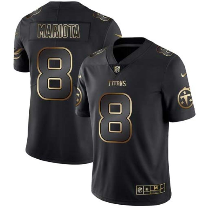 Marcus Mariota 8 Tennessee Titans Nfl Explosion Legendary Gold Black Jersey