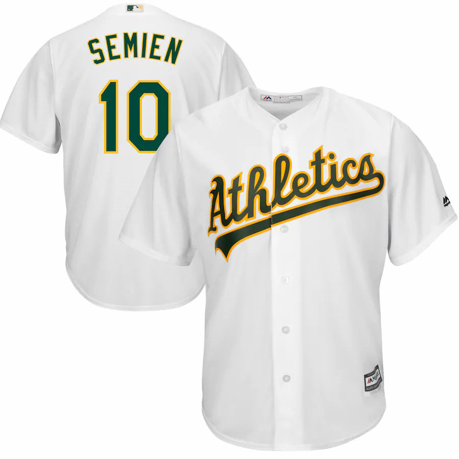 Marcus Semien Oakland Athletics Majestic Home Cool Base Player Jersey White