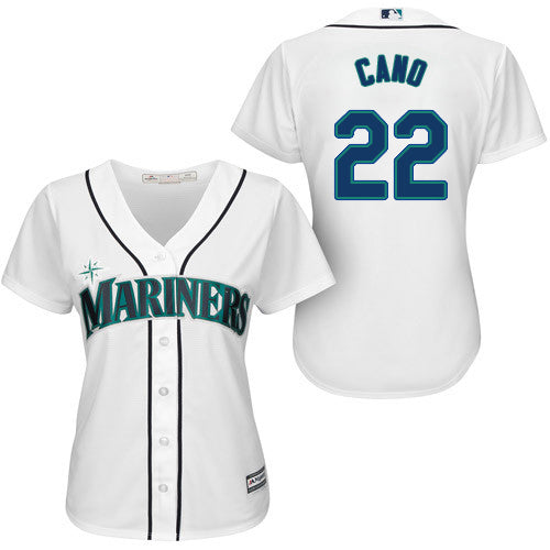 Mariners 22 Robinson Cano White Home Womens Stitched Baseball Jersey